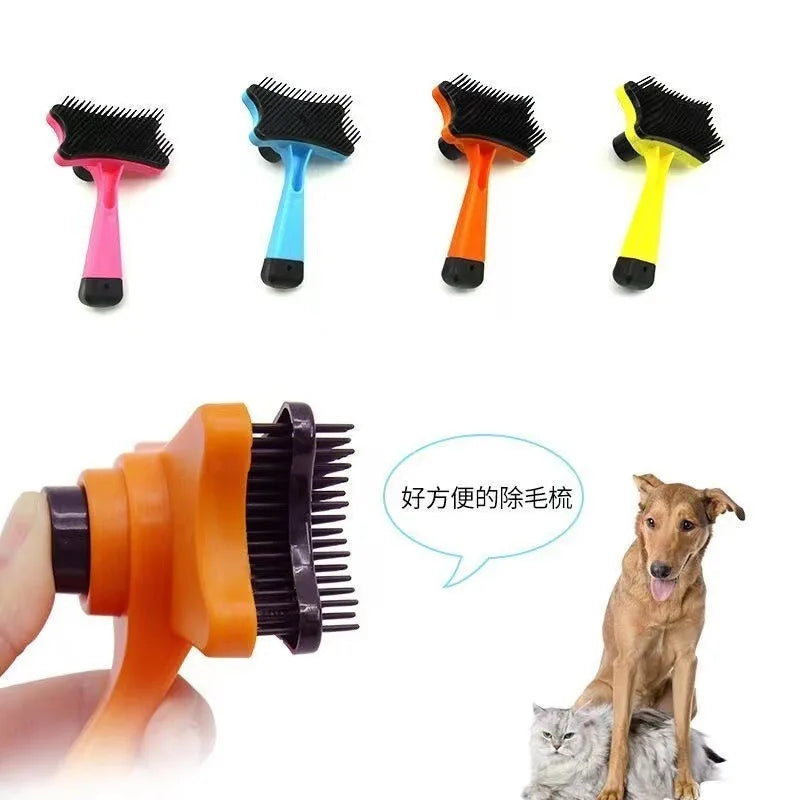 Self-Cleaning Pet Grooming Brush for Dogs & Cats - Removes Loose Fur & Static