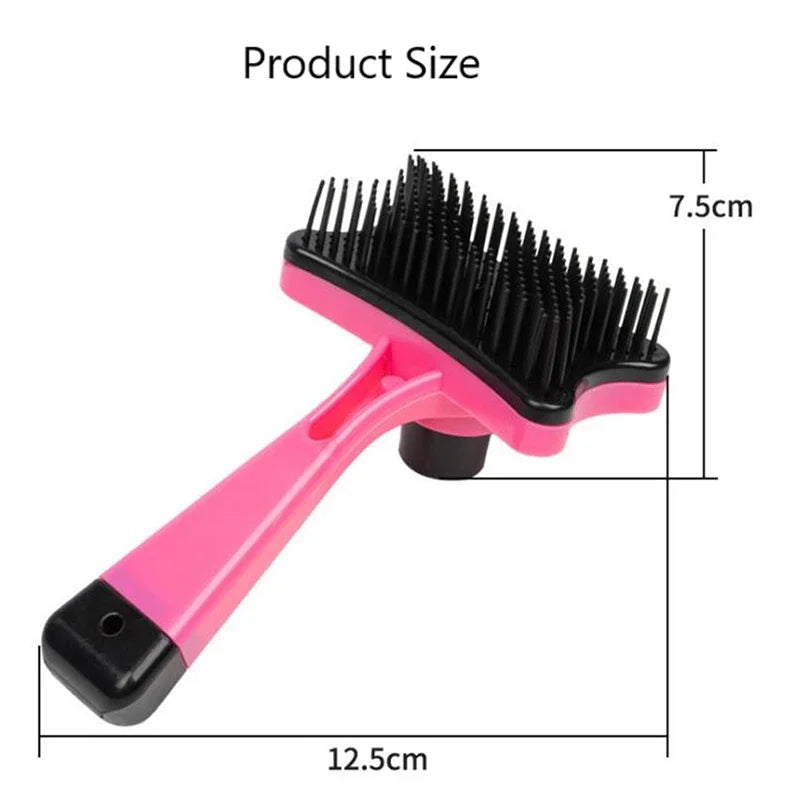 Self-Cleaning Pet Grooming Brush for Dogs & Cats - Removes Loose Fur & Static