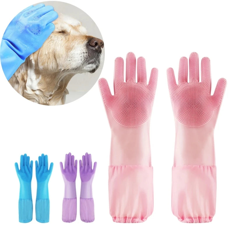 Gentle Pet Grooming & Bathing Glove