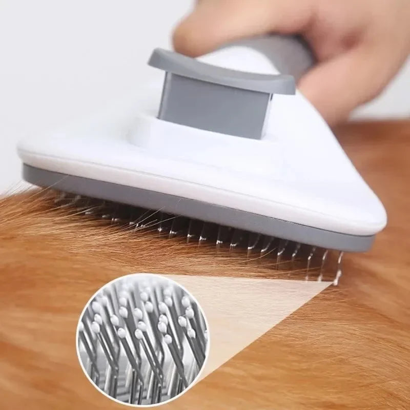 Pet Hair Remover & Grooming Brush for Cats & Dogs