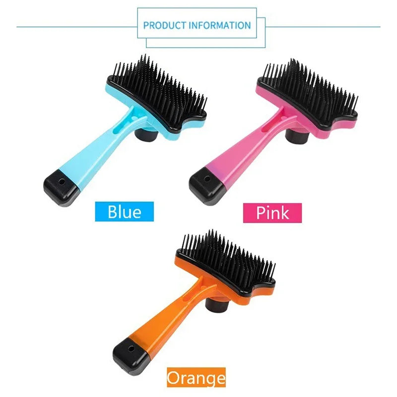 Self-Cleaning Pet Grooming Brush for Dogs & Cats - Removes Loose Fur & Static
