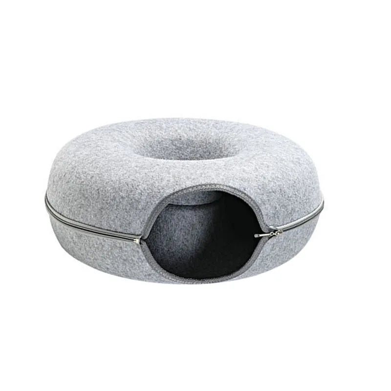 Dual-Use Donut Cat Bed