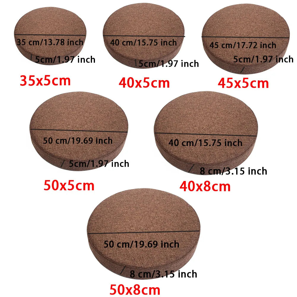 Round Linen Floor Cushion