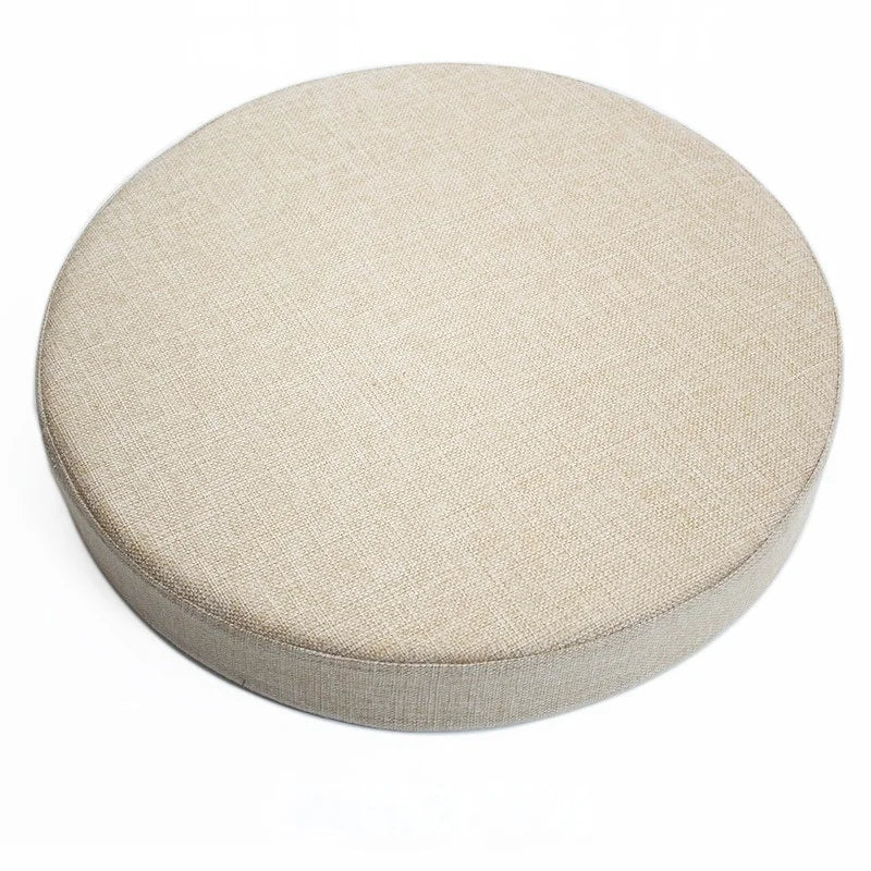 Round Linen Floor Cushion