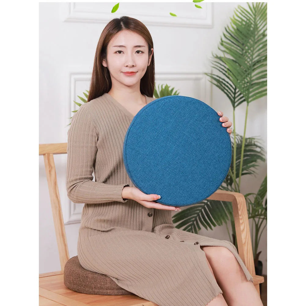 Round Linen Floor Cushion