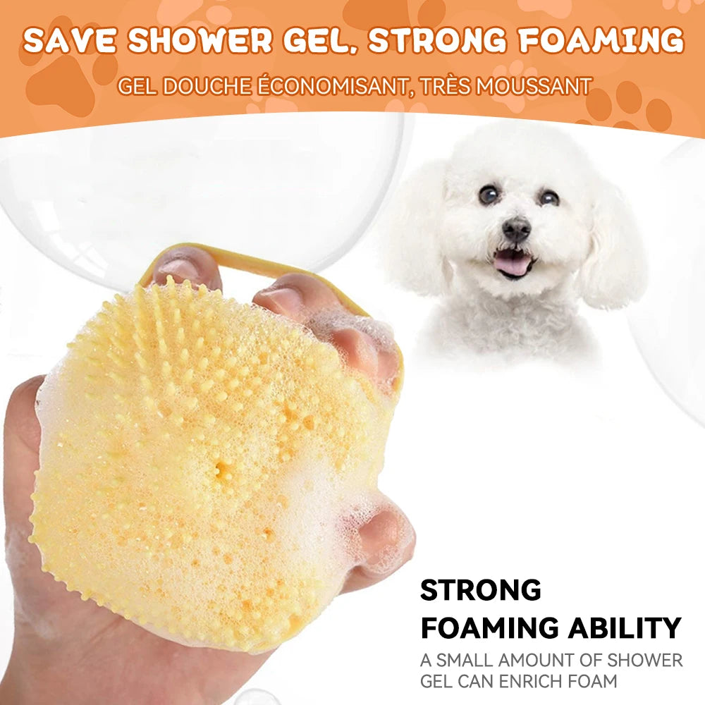 Rubber Bristle for Dogs and Cats Shower Grooming Tool
