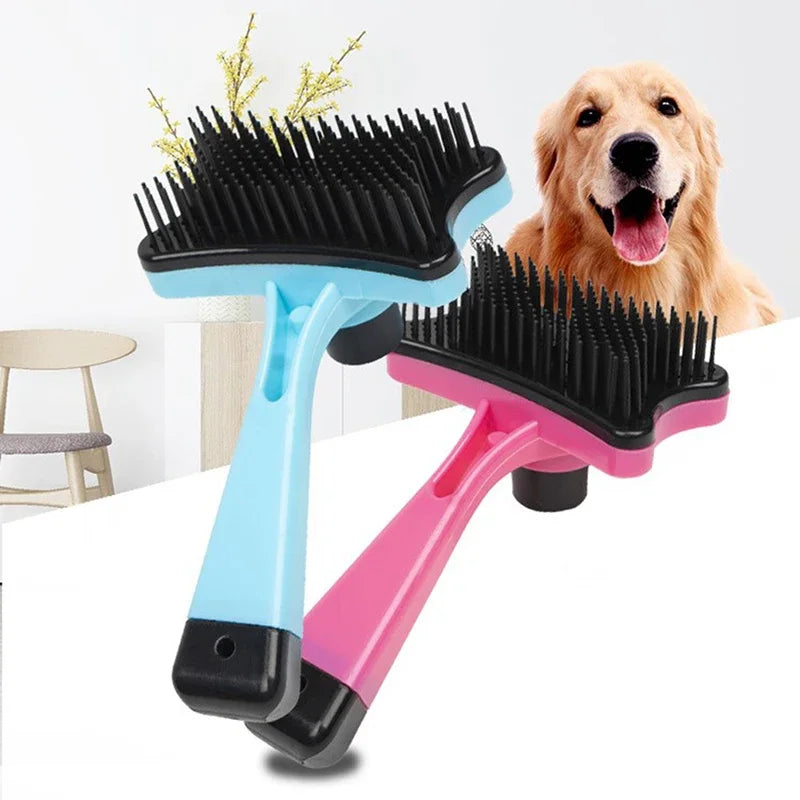 Self-Cleaning Pet Grooming Brush for Dogs & Cats - Removes Loose Fur & Static