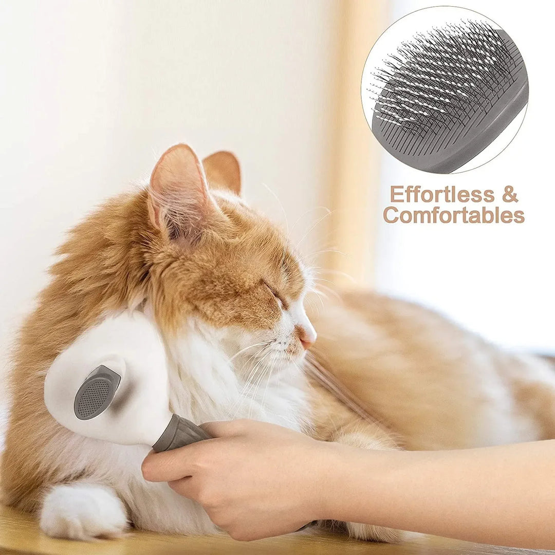 Pet Hair Remover & Grooming Brush for Cats & Dogs