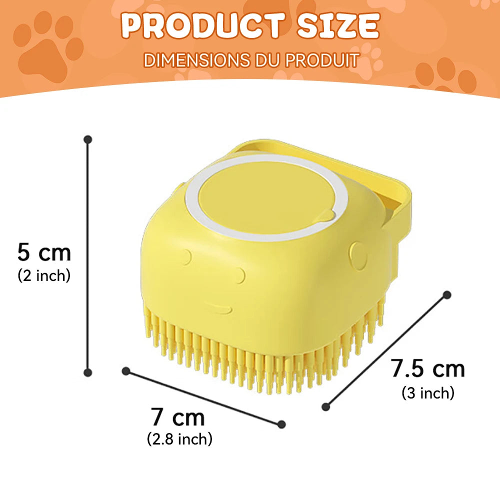 Rubber Bristle for Dogs and Cats Shower Grooming Tool