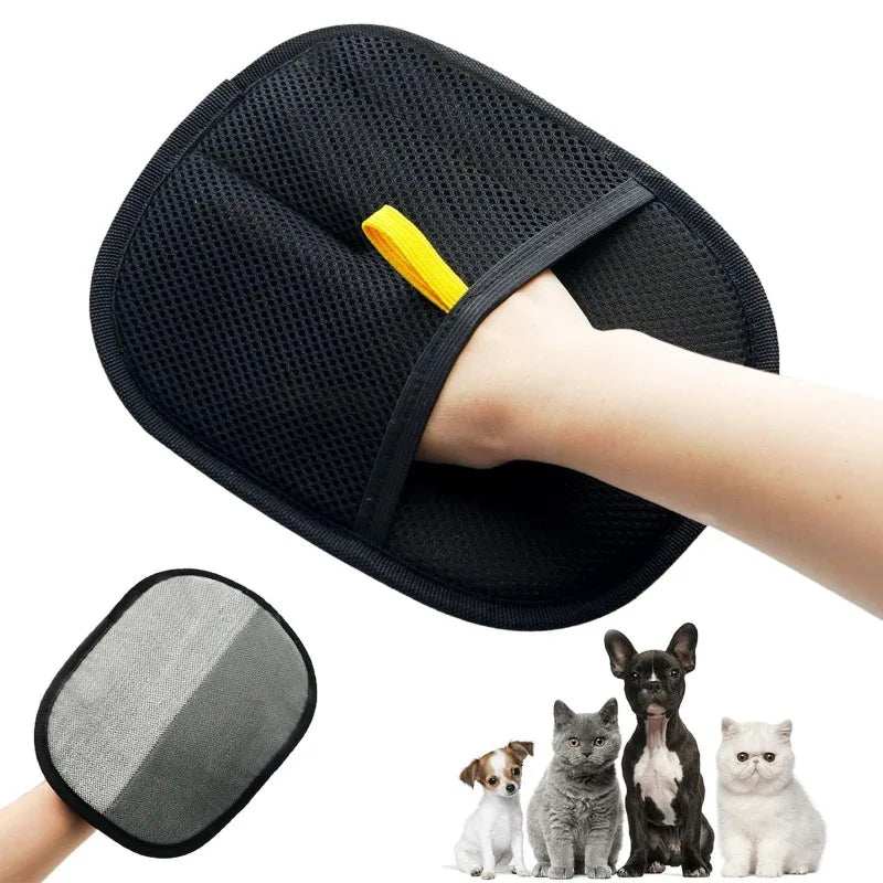 Cat Hair Brush Pet Removal Gloves Double-Sided Pet Grooming Gloves Kitten Cleaning Tool Dog Deshedding Brush Pet Supplies ﻿