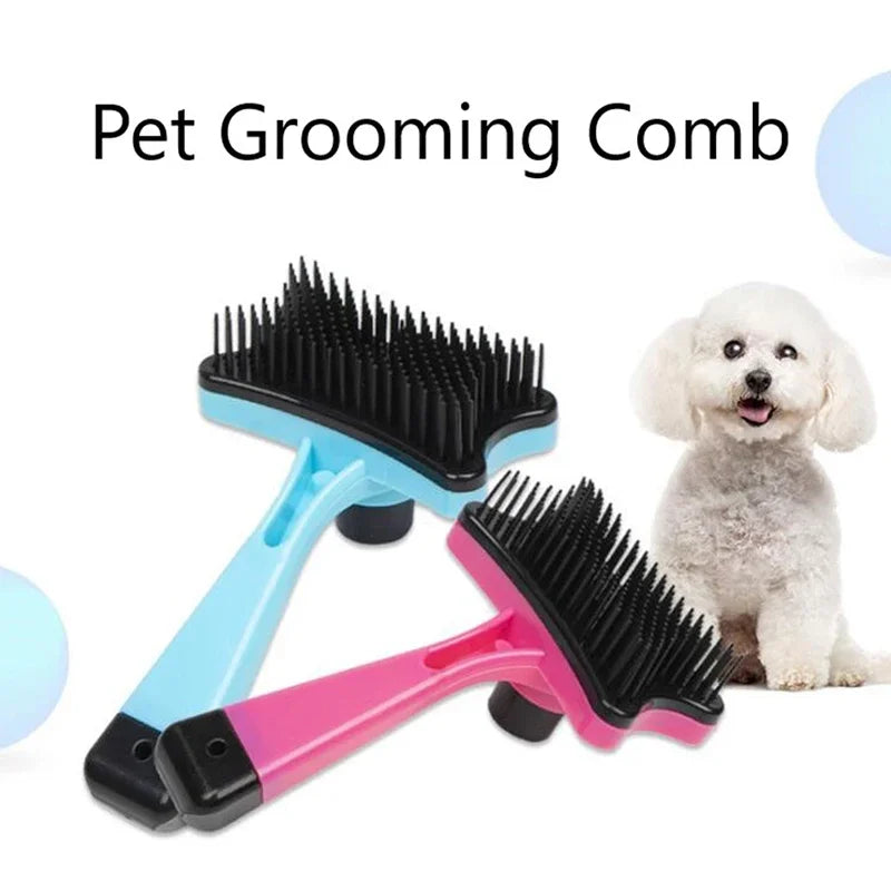 Self-Cleaning Pet Grooming Brush for Dogs & Cats - Removes Loose Fur & Static