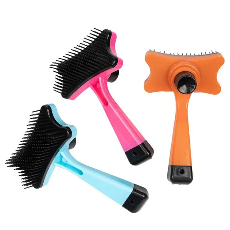 Self-Cleaning Pet Grooming Brush for Dogs & Cats - Removes Loose Fur & Static