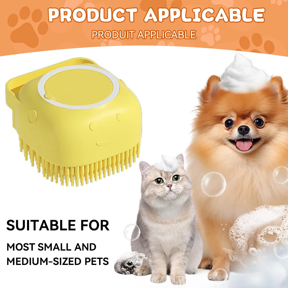 Rubber Bristle for Dogs and Cats Shower Grooming Tool
