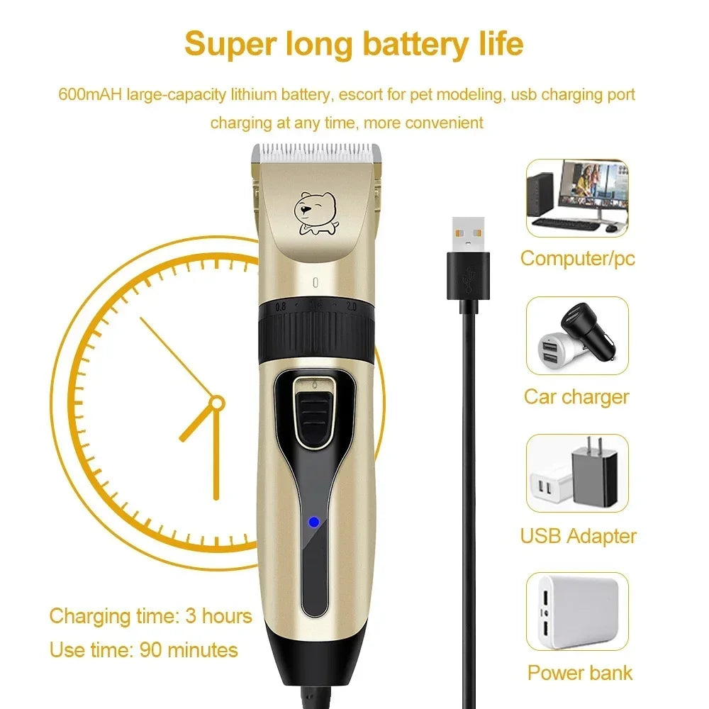 Dog Professional Hair Clipper Electrical Grooming Trimmer